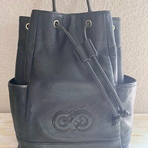 Cole Haan Black Leather Backpack